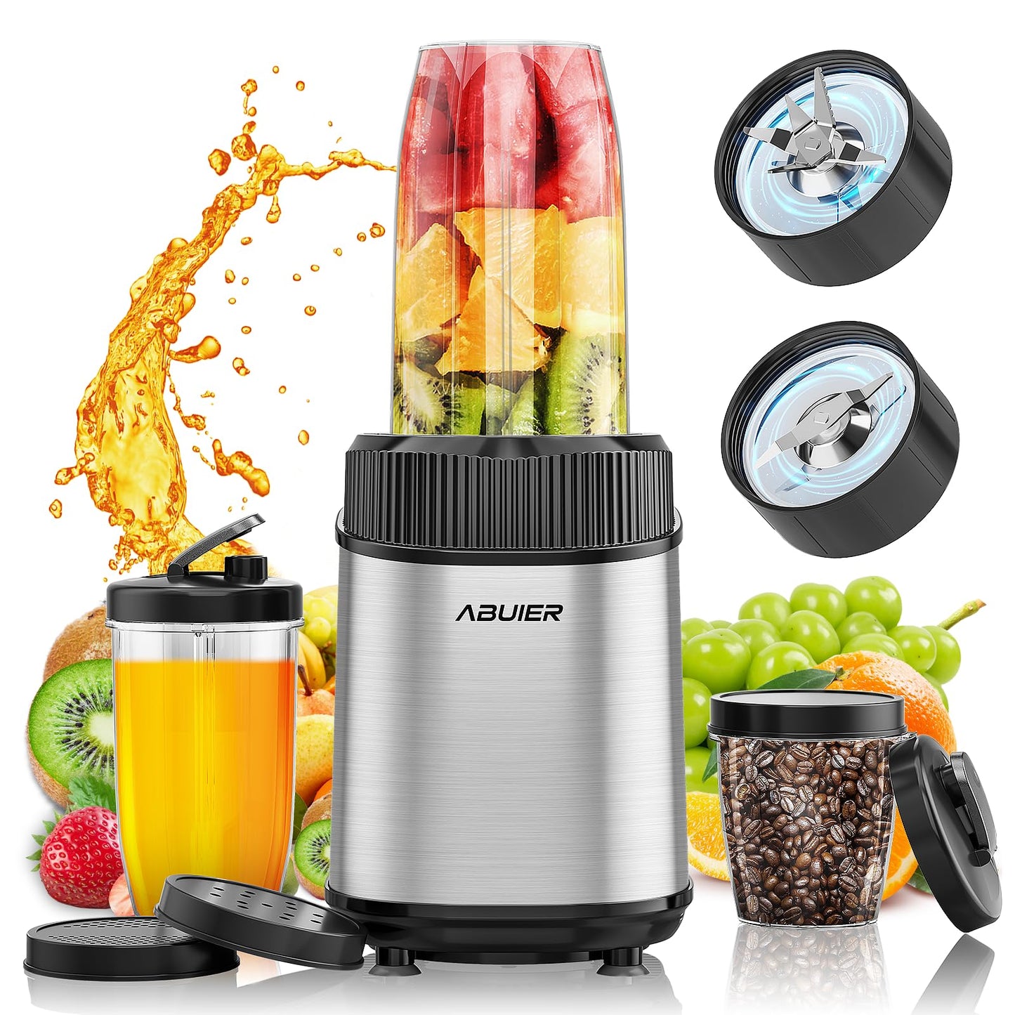 Abuler BL311B Powerful 900W Blender for Shakes and Smoothies with To-Go Cups