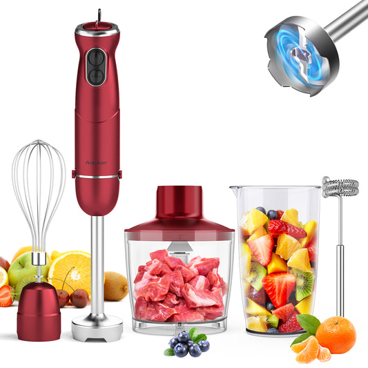 Abuler 5-in-1 1000W Handheld Mixer, 12 Speed BPA-Free Stick Blender