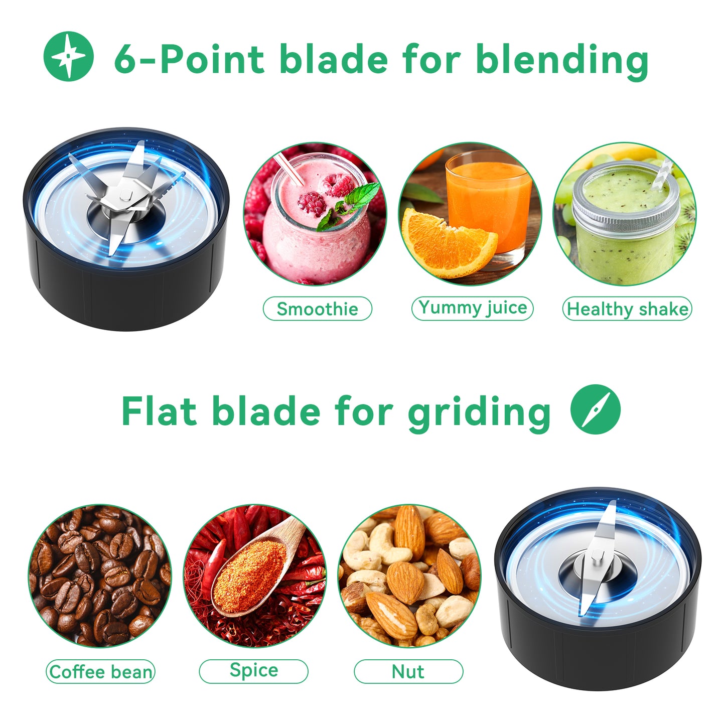 Abuler BL311B Powerful 900W Blender for Shakes and Smoothies with To-Go Cups