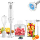 Immersion Blender Handheld, 800W Scratch Resistant Hand Blender, Abuler 5 in 1 Emulsifier Blender Mixer, BPA-Free 12 Speed Stick Blender, Beaker, Chopper, Whisk, Frother, for Soup, Sauce(White)