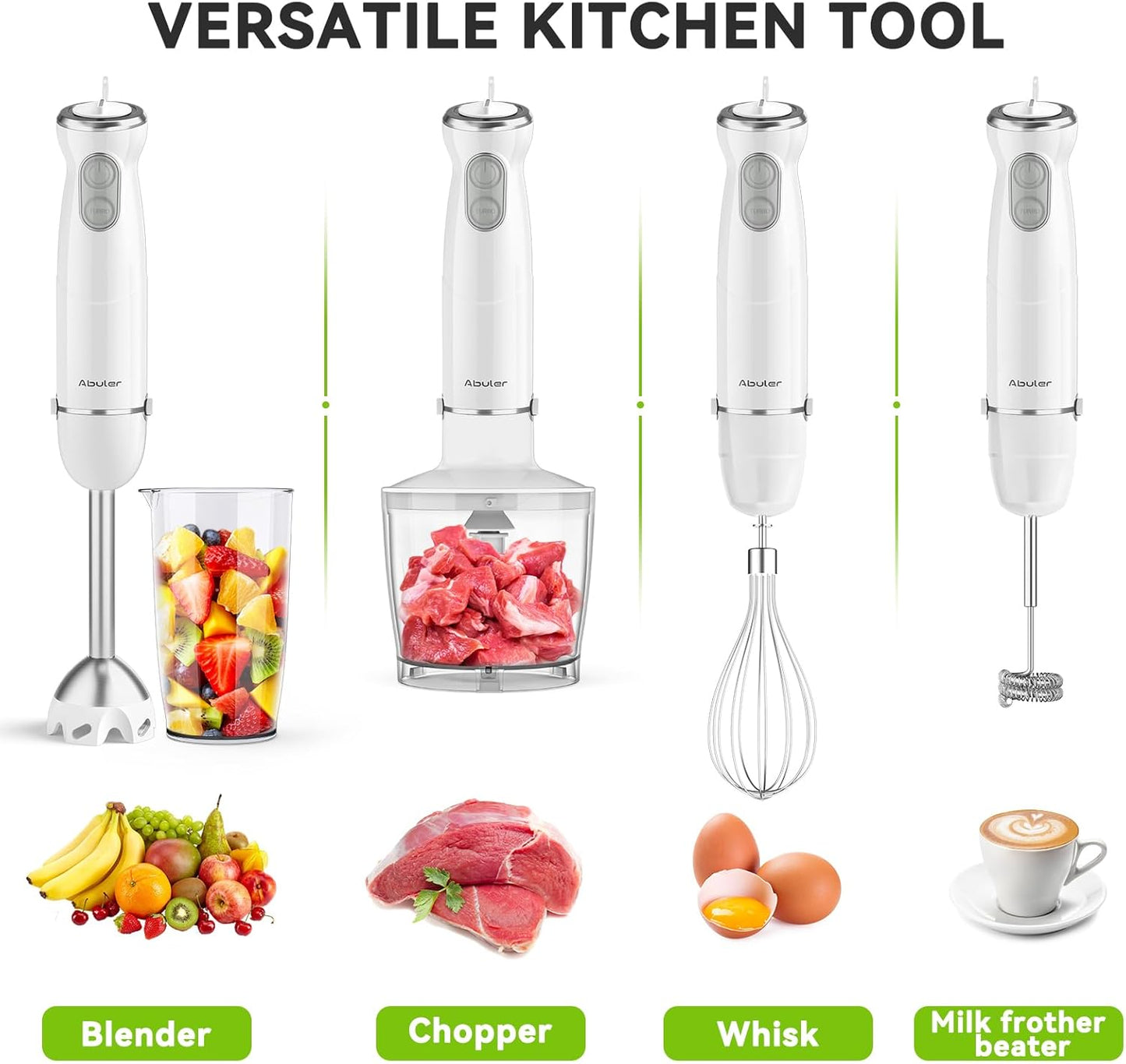 Abuler Immersion Hand Blender | White