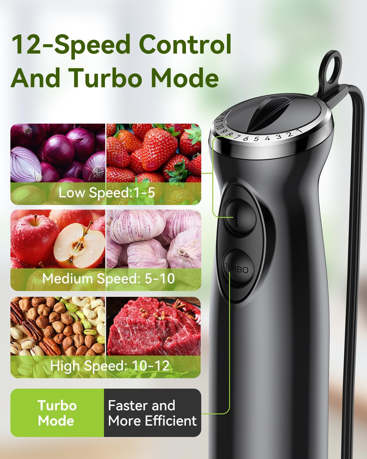 Abuler Immersion Hand Blender | Black