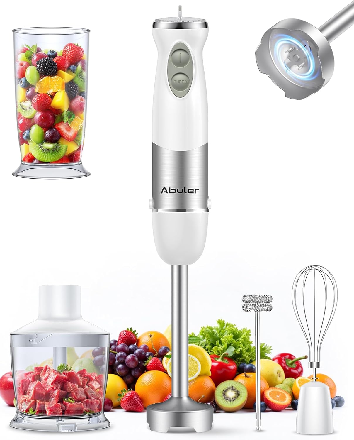 Abuler Immersion Hand Blender | White
