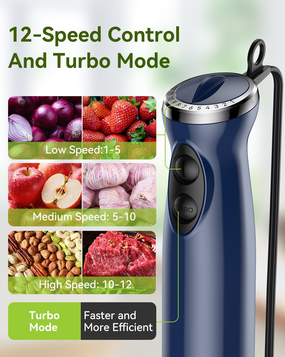Abuler Immersion Hand Blender | Blue